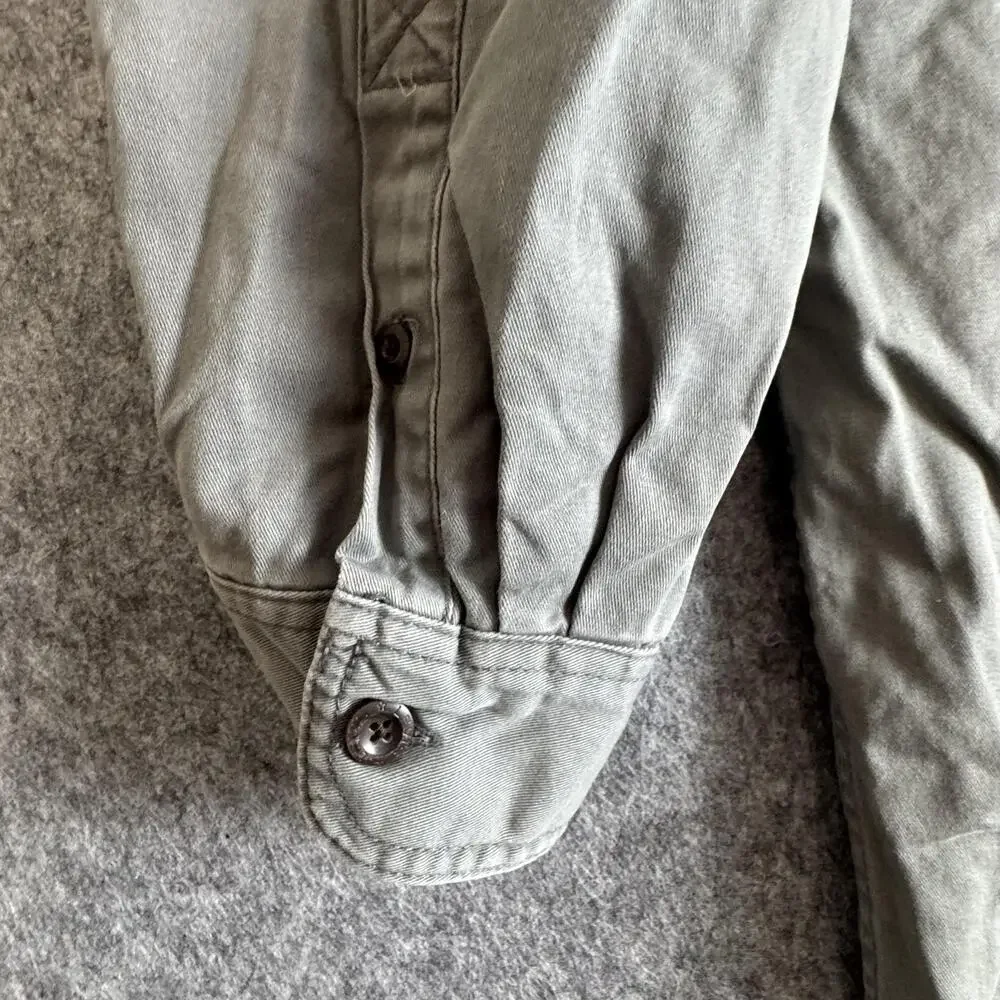 Levis Shirt Jacket Mens 2XL Gray Sherpa Lined Button Up Workwear Western Shacket